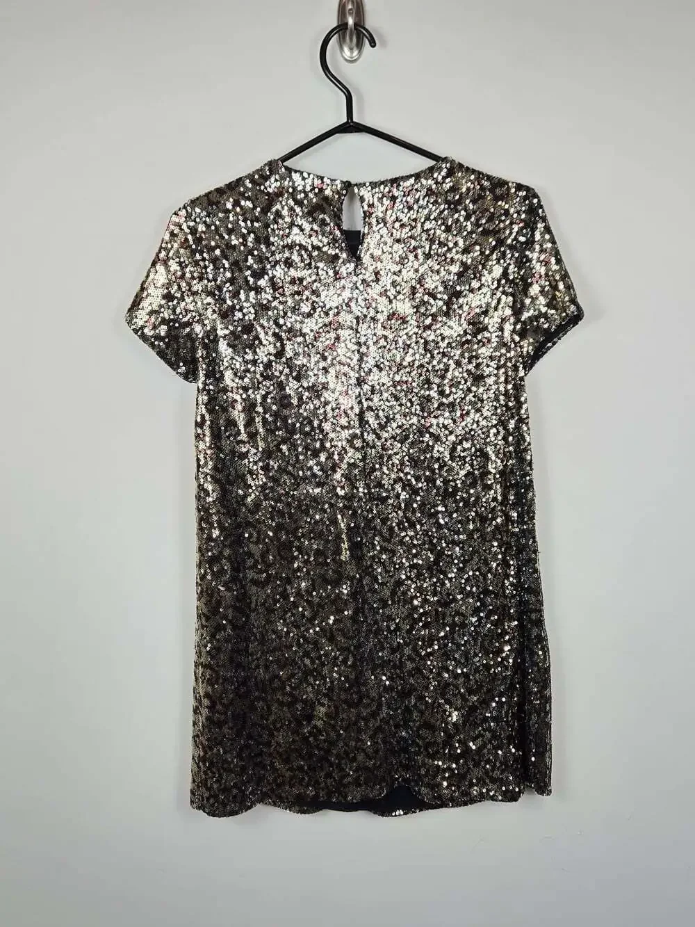 Zara Kids Girls Gold Sequin Party Dress 11/12 Holiday Christmas New Year Sparkle